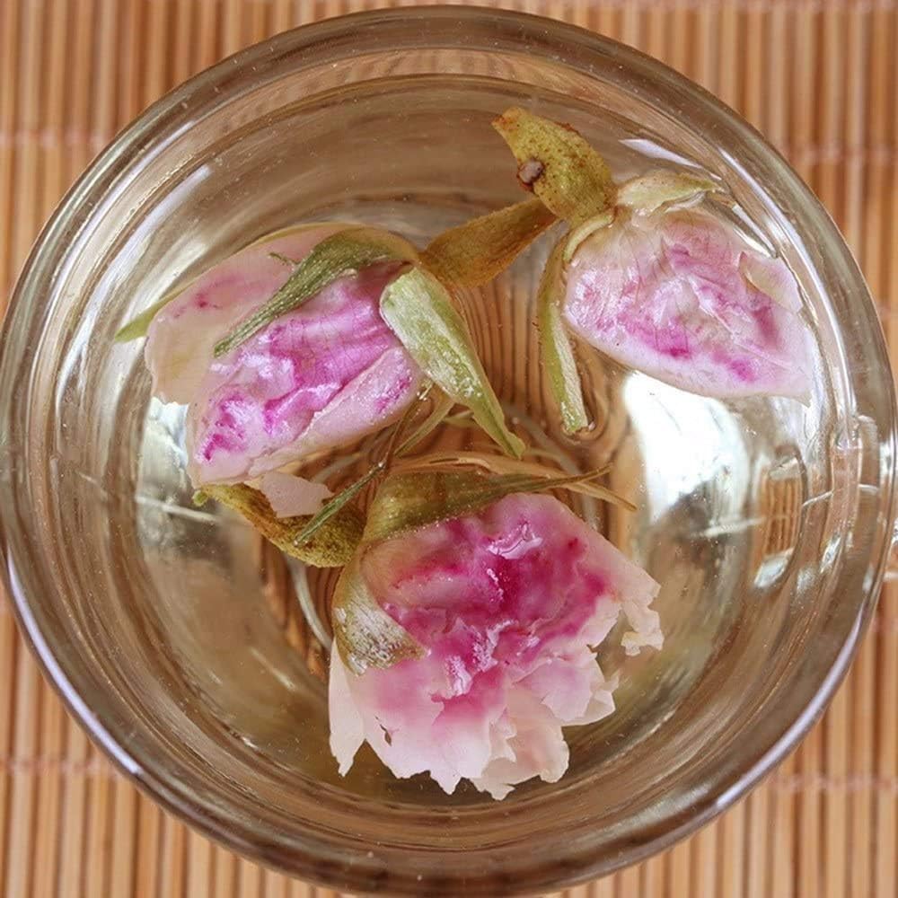 TooGet Fragrant Natural Pink Rose Buds Rose Petals Organic Dried Rosa Damascena Wholesale, Culinary Food Grade - 4 OZ