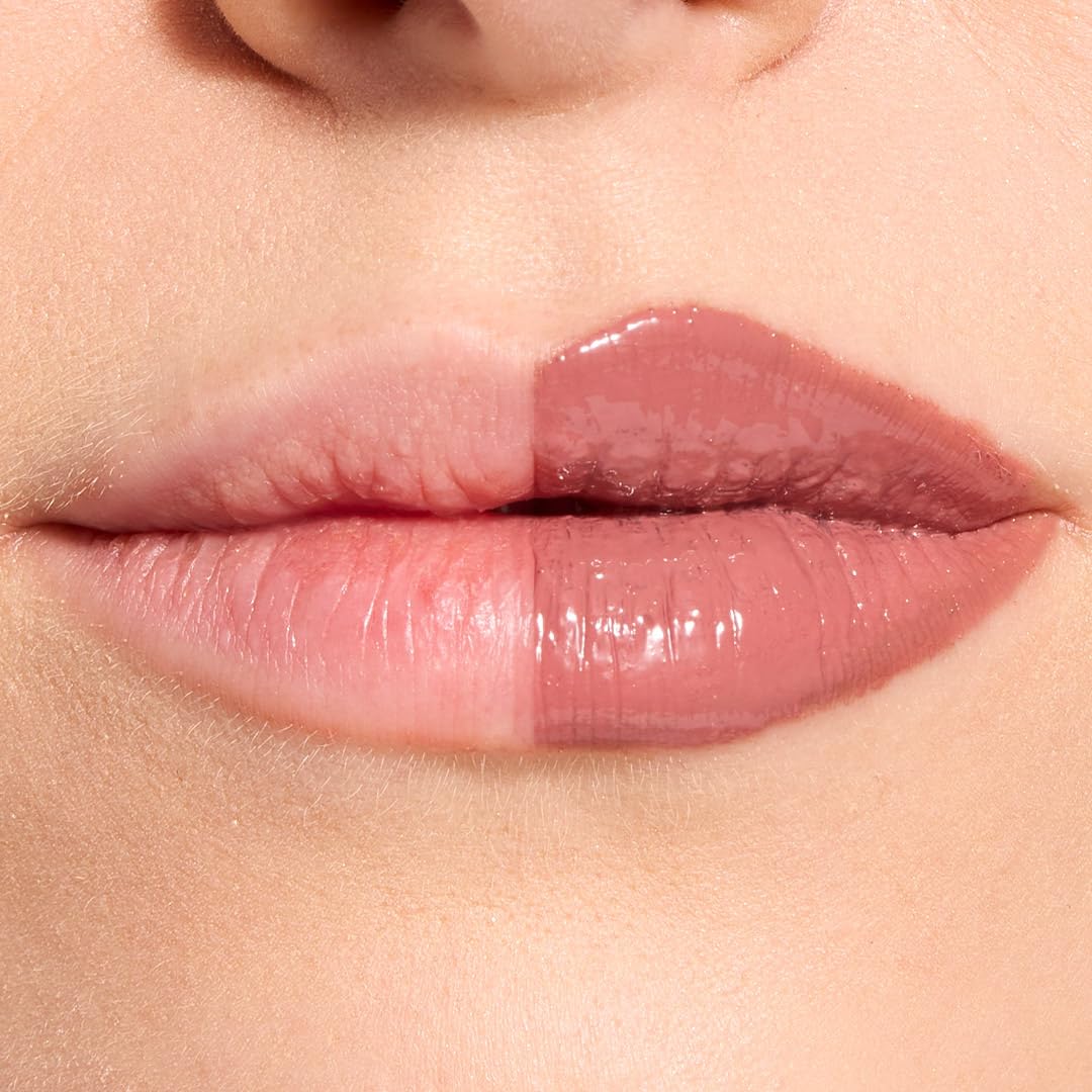Revolution Beauty London, Pout Lip Gloss Stick, Pigmented High-Shine Formula with Hyaluronic Acid & Vitamin E, Vegan & Cruelty-Free, Creme Brulee Mauve, 0.1 fl oz