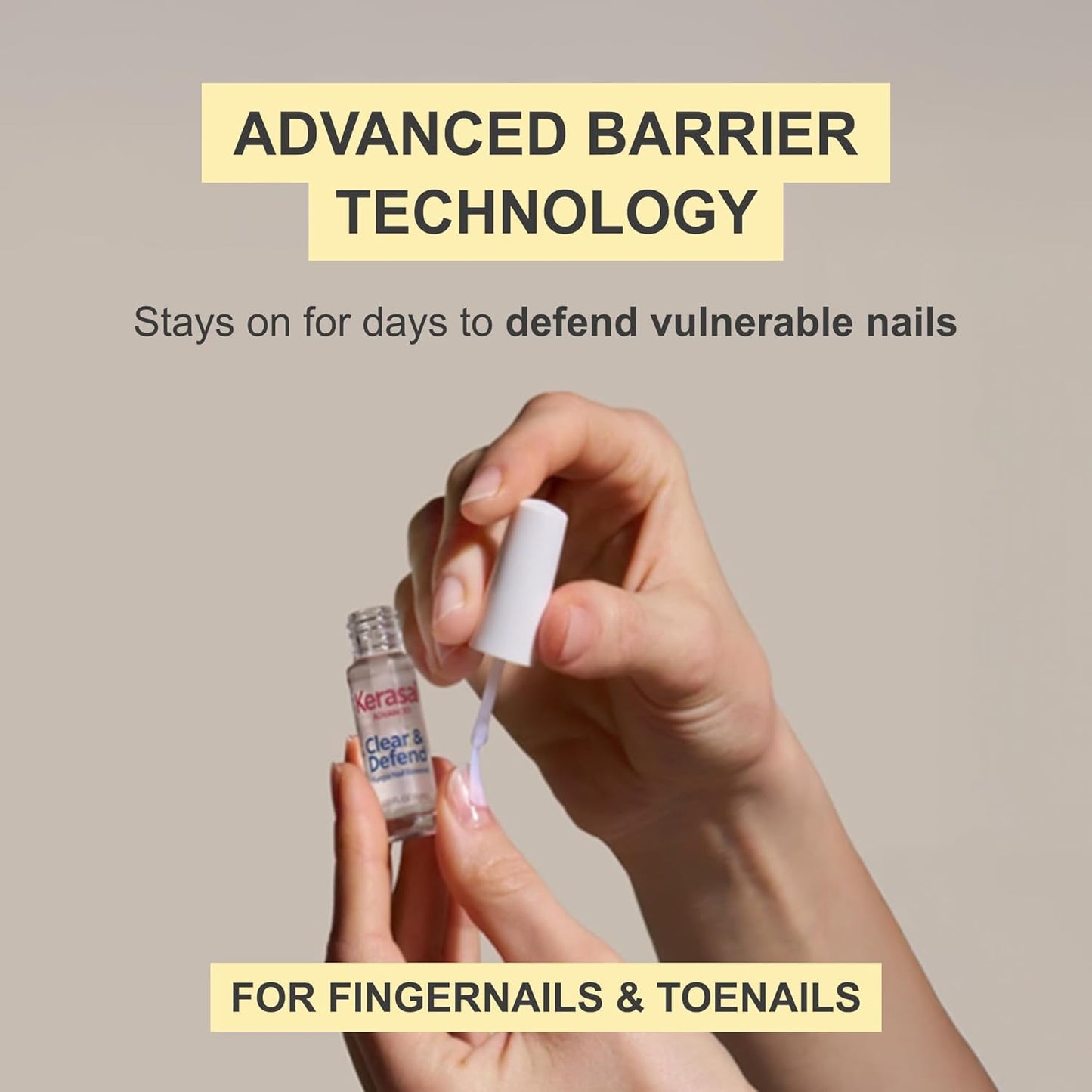 Kerasal Nail Renewal | Advanced Clear & Defend Polish-Compatible Repair with Urea & Spirulina - 0.13 Fl Oz
