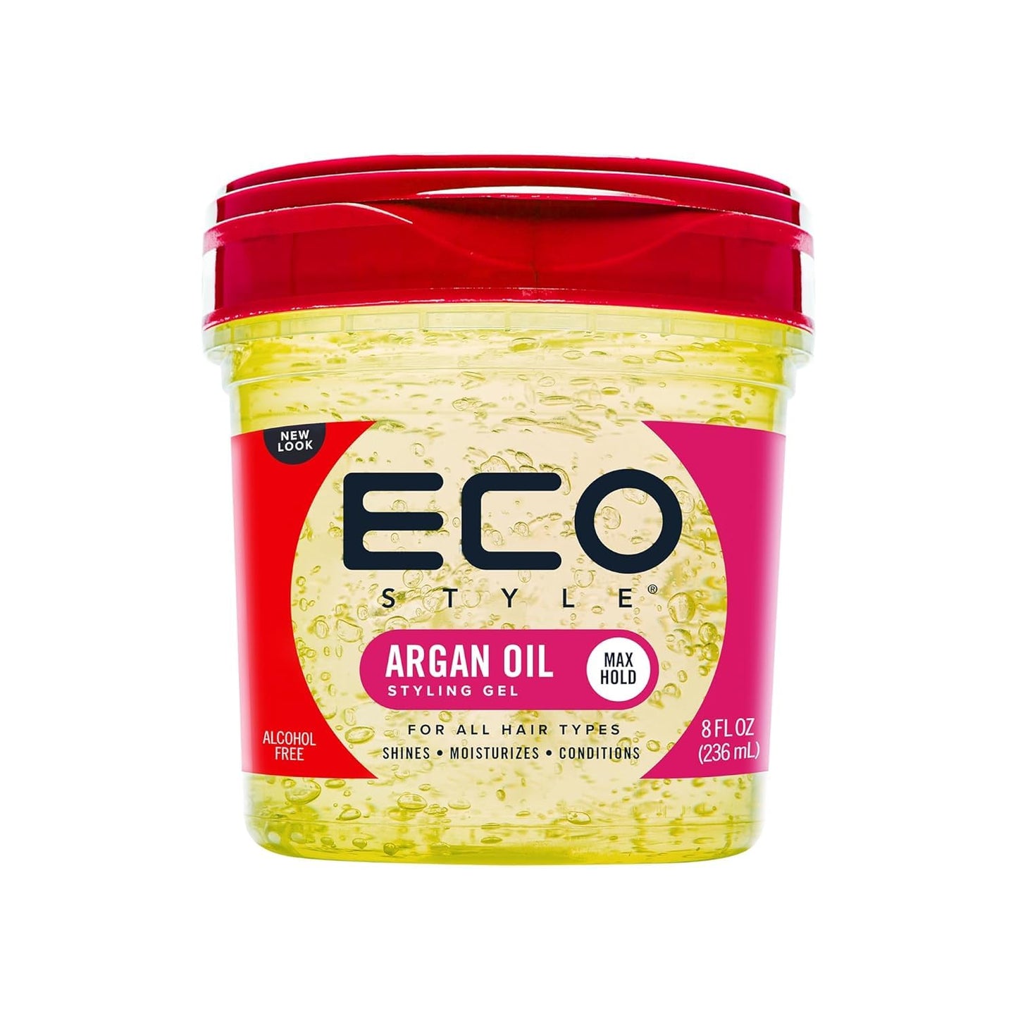 Eco Style Moroccan Argan Oil Styling Gel - Nourishing Hair Gel for Healthy Shine | 8 oz, Maximum Hold