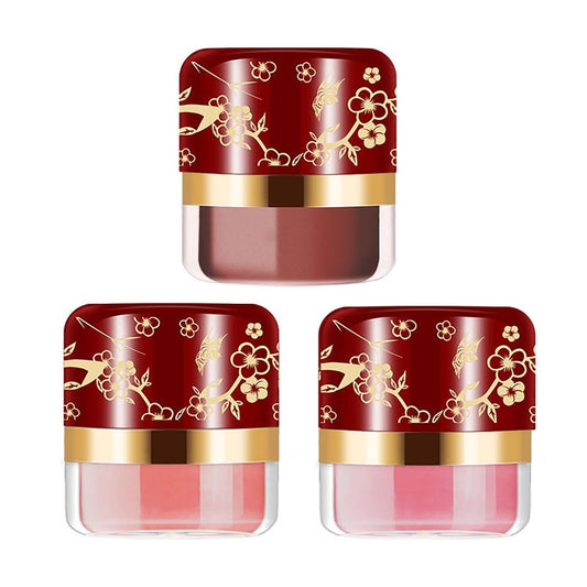 Powder Blush 3 Color Set - Lightweight Vegan Face Makeup for Cheeks | Coral Red, Peach, Autumn Berry