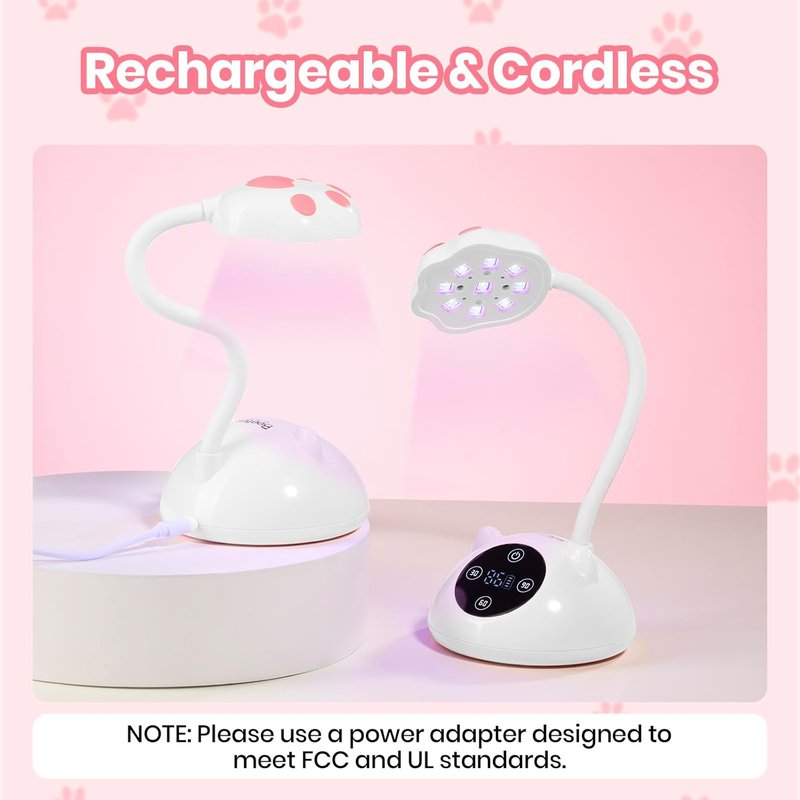 Beetles Gooseneck UV Nail Lamp - Mini LED Nail Light with 3 Timers & Smart Sensor | Portable Gel Polish Dryer