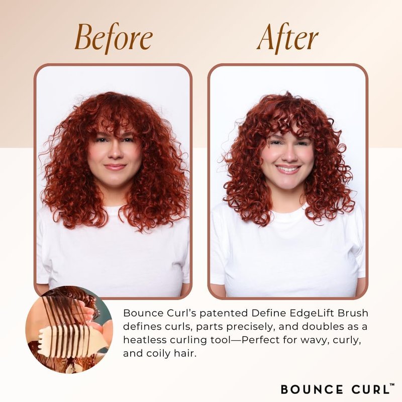 EdgeLift Brush - Professional Hair Styling Tool for Defined Edges | Orchid Color