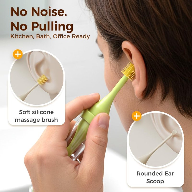 2-in-1 Nasal Hair Cutter, 2026 New Nose Hair Trimmer for Men Women, 360° Rotating Portable Manual Nose Hair Remover Tool with Ear Picker, Double Sided Noses Hairs Knife Travel Essentials (Beige 3PCS)