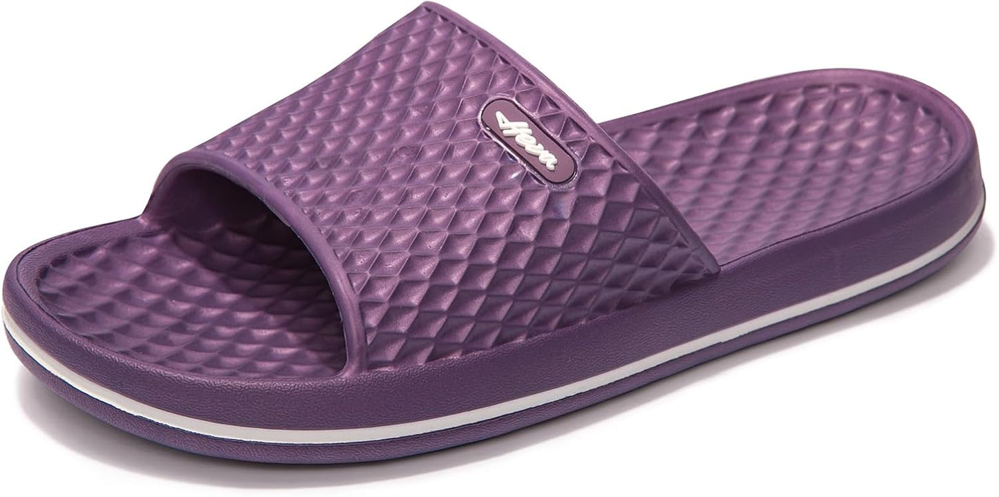 FunkyMonkey Women's Non-Slip Shower Slippers - Indoor & Beach Sandals | Comfortable & Stylish