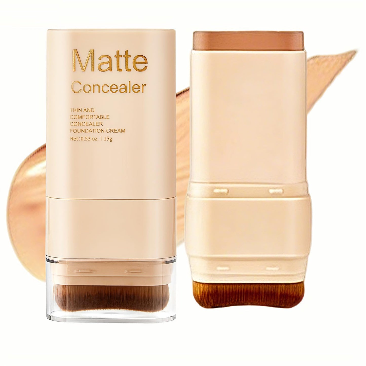 Matte Concealer Foundation Stick - Serum-Infused Tinted Moisturizer & Hydrating Contour | Sheer-to-Medium Dewy Coverage (02#)