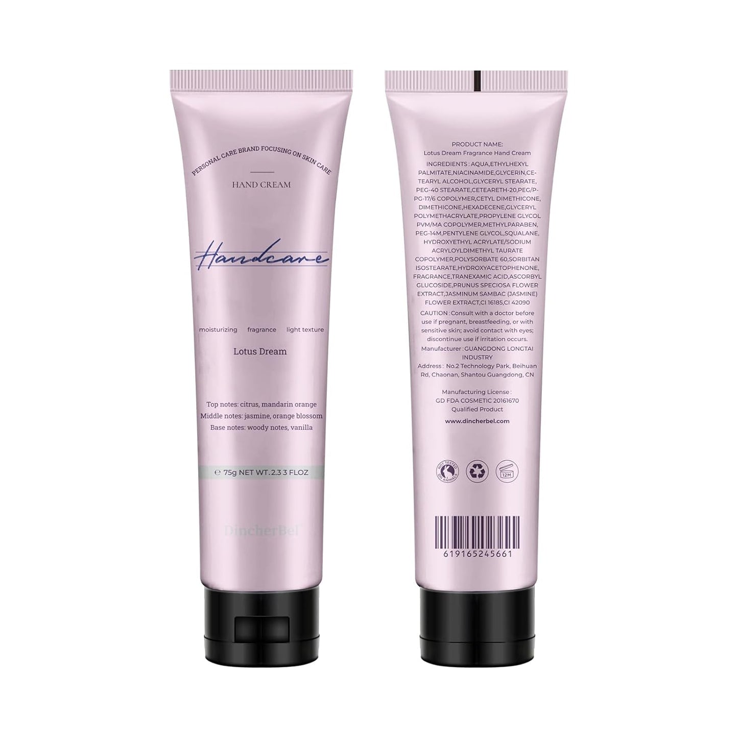Lotus Dream Hand Cream for Dry Cracked Hands - Travel Size 2.33fl.oz | Perfect Birthday & Bridesmaid Gift Set