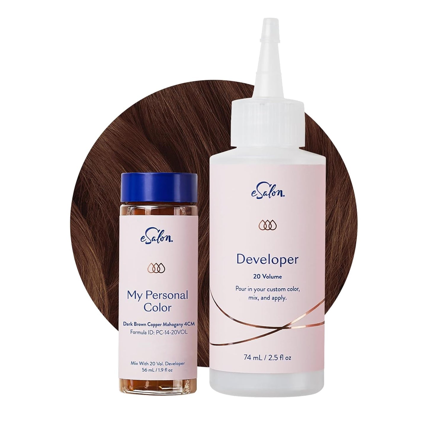 Permanent Hair Color Kit - Dark Blonde Copper Gold | Ammonia-Free Dye for 100% Gray Coverage
