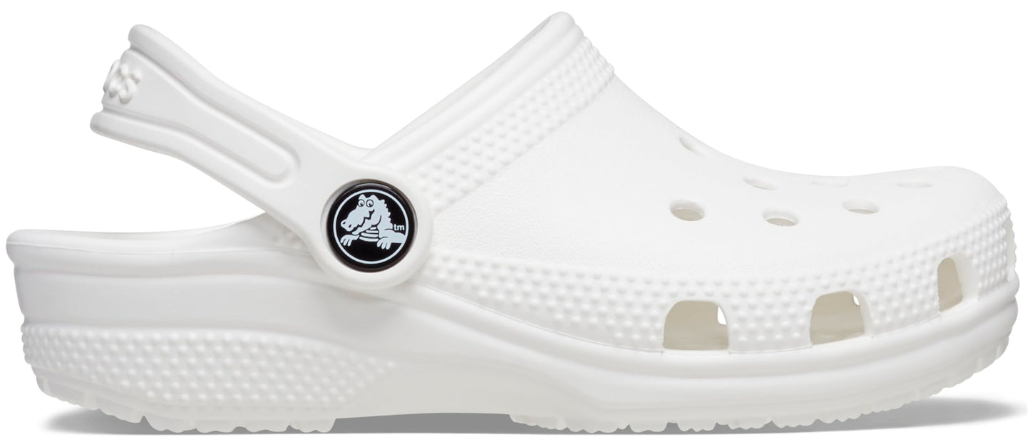 Crocs Unisex-Child Classic Clogs, White, 4 Big Kid US