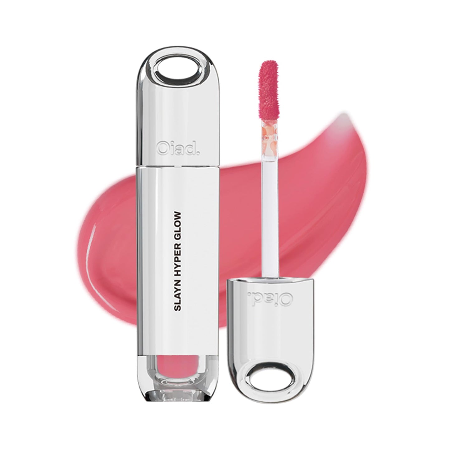Oiad Slayn Hyper Glow Lip Gloss Tint, Long-Lasting Fresh-Looking Color, Non-Sticky Glassy Shine, Curved Scoop Applicator(04 Teen)