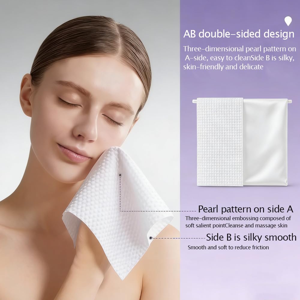 Disposable Face Towels - Soft & Absorbent Hot Towel Dispenser Towels | 80 Pack