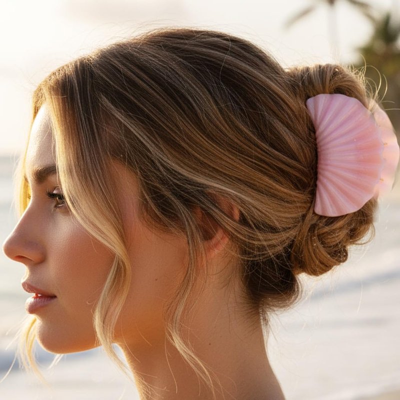 Shell Hair Claw Clips for Women - Mermaid Beach Hair Accessories | Pack of 2, Color A