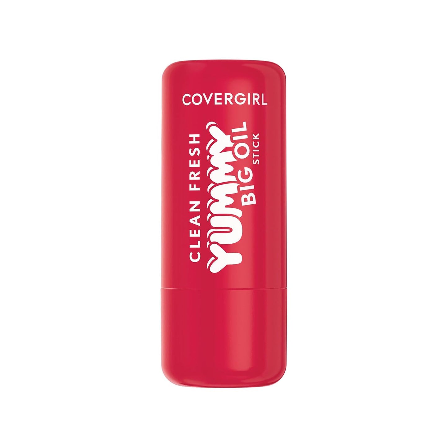 COVERGIRL Clean Fresh Yummy Big Oil Stick - Flavored Lip Oil for Dewy Finish | 140 My Strawbooty (Sheer Pink Red)