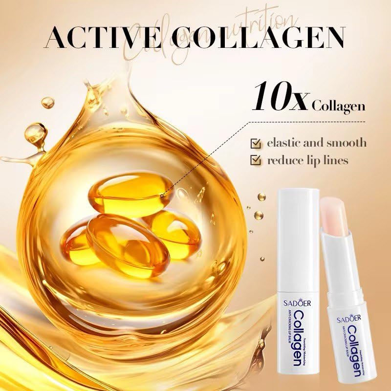 Sadoer Collagen Lip Balm - Hydrating Anti-Cracking Formula 15ml
