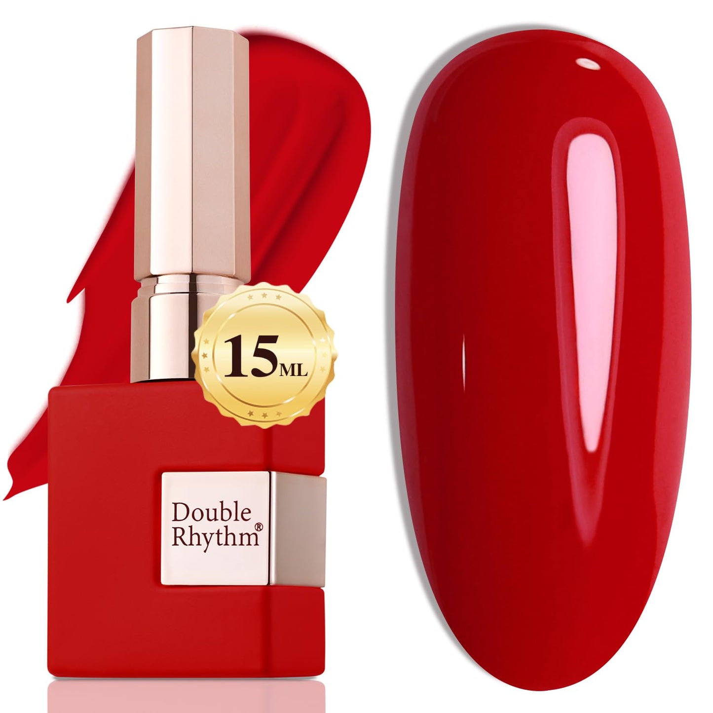 Gel Nail Polish - Double Rhythm 15ML Pearl White Soak Off for Art Manicure | DIY at Home