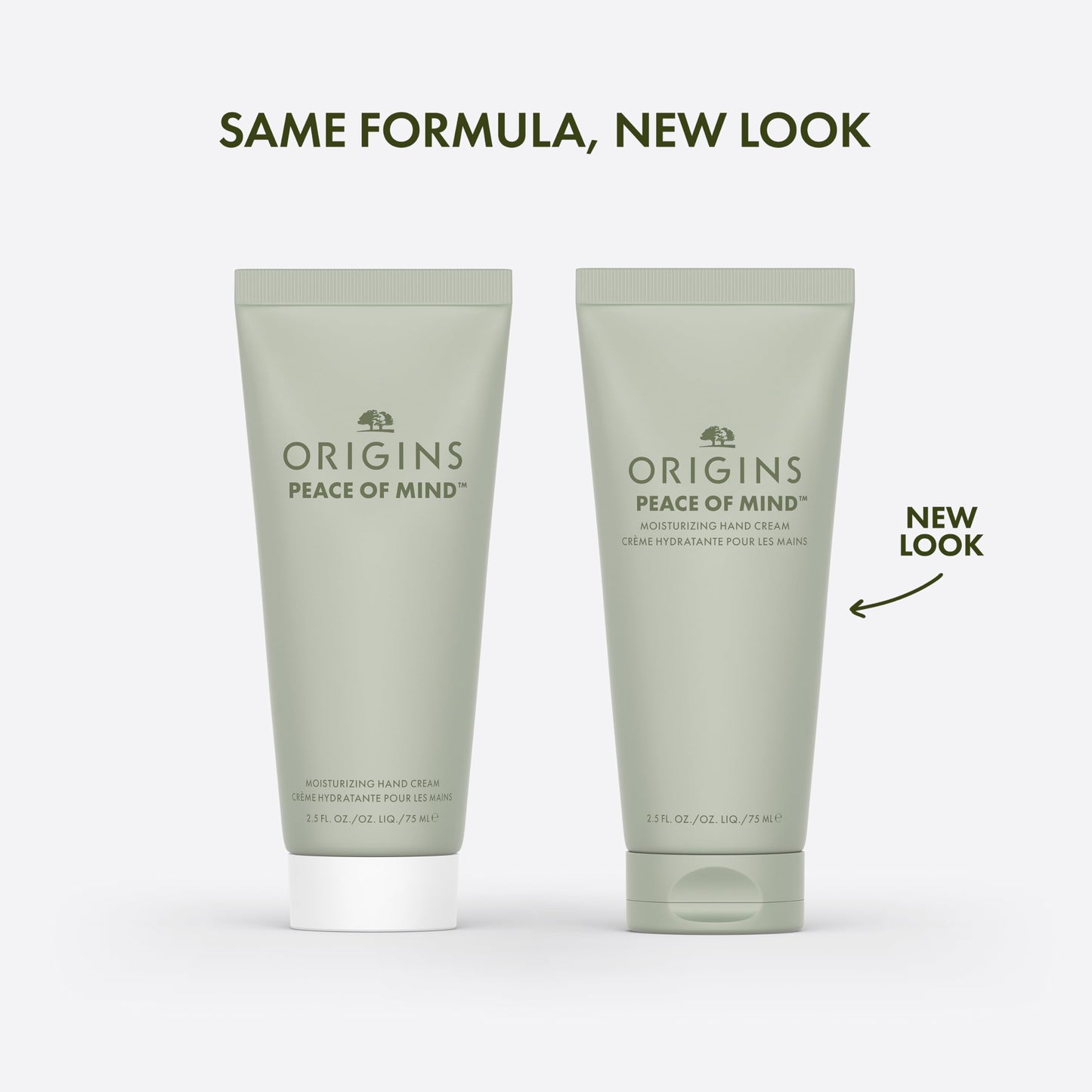 Origins Peace of Mind Moisturizing Hand Cream | Hydrates & Softens Dry Skin | Hand Lotion With Peppermint, Basil, & Eucalyptus Essential Oils, Travel Size, 2.5 Fl Oz