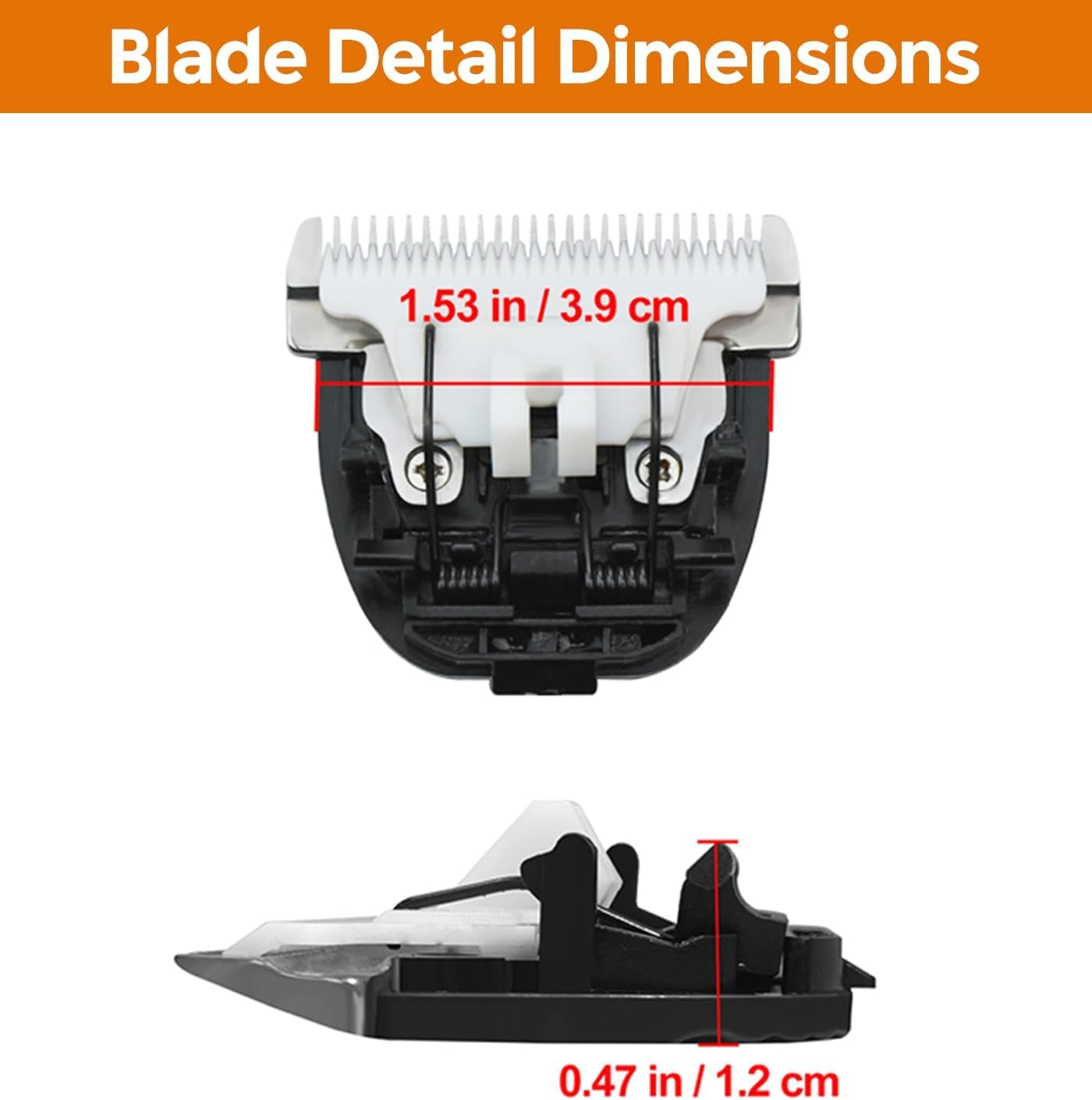 **Replacement Dog Grooming Clipper Blades - 35 Teeth Titanium Alloy & Ceramic | Low Noise Trimmer**