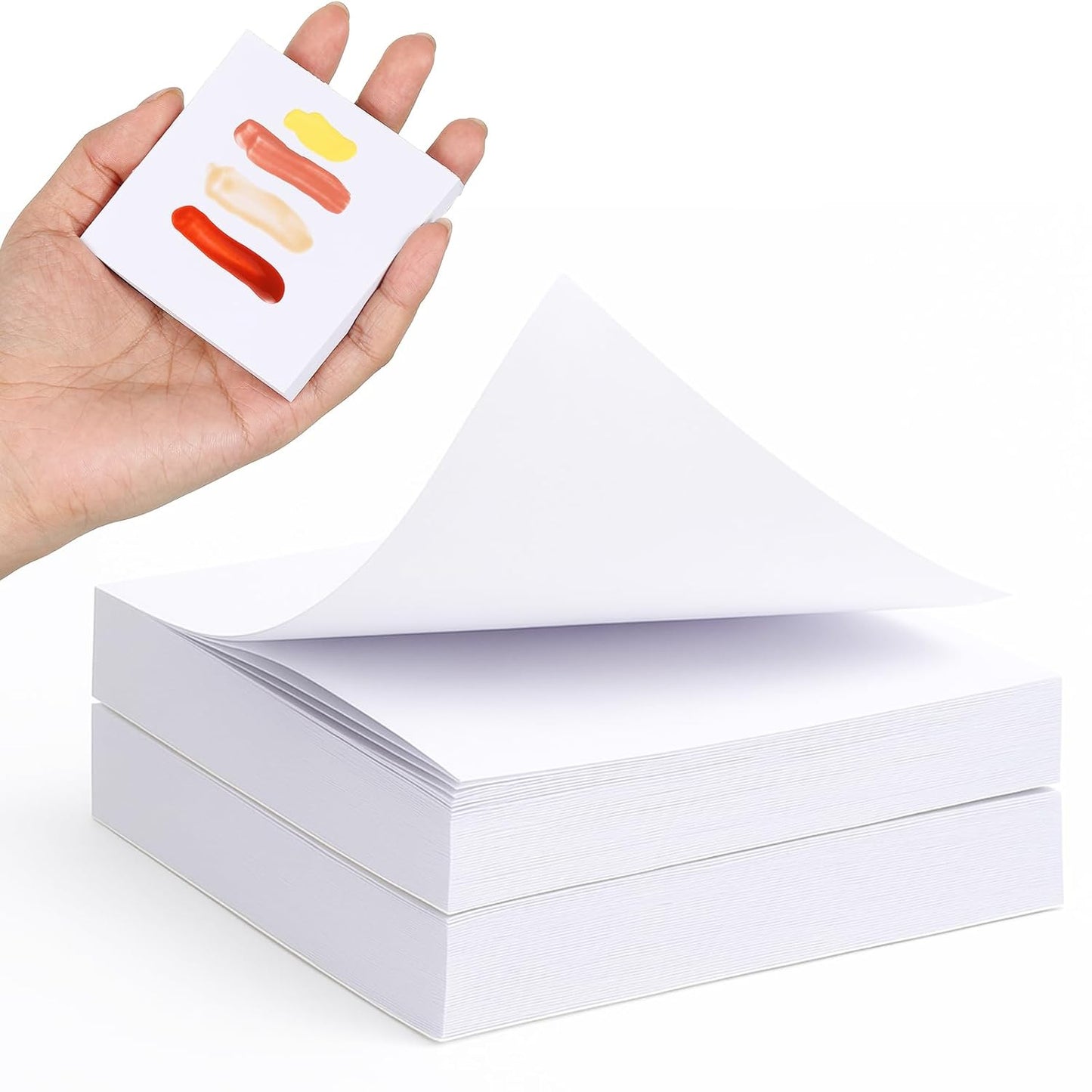 Disposable Nail Polish Palette Paper - Double-Sided Gel Art Mixing Tool | 100 Sheets, Waterproof, 3x3 in