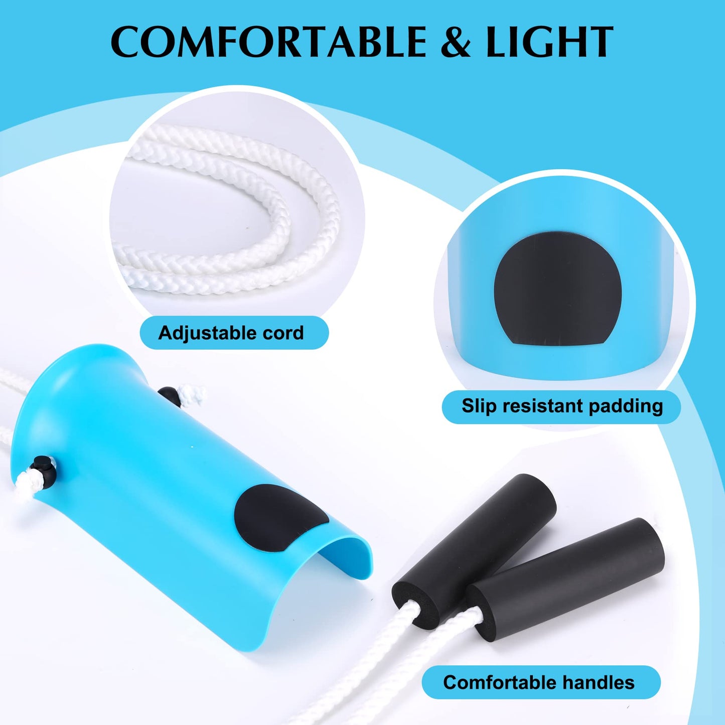 CAidRE Sock Aid - Wide 3.93" Sock Aid with Foam Handles, Sock Aide Device for Elderly, Sock Helper Easy On Easy Off for Regular Socks, Blue