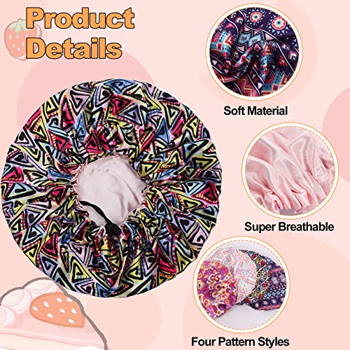 CACASO Kids Satin Bonnet 4-Pack Double Layer Reversible C-Hawaii