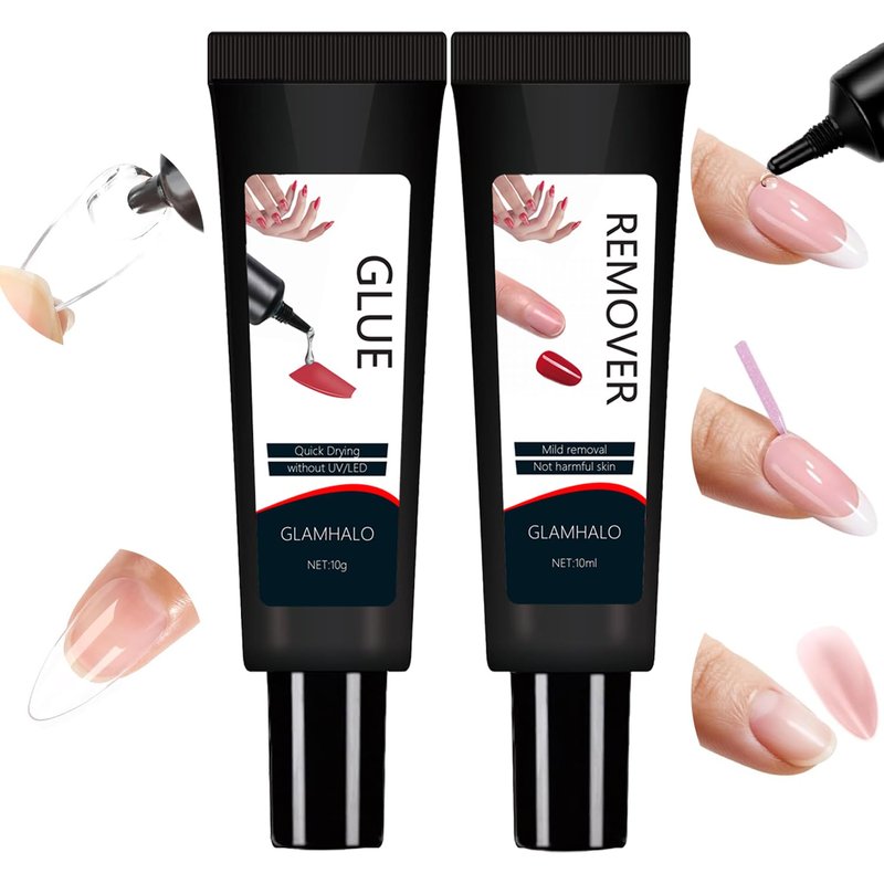 Quick Dry Nail Glue Gel - Super Strong, Long Lasting Formula | 10g with 10ml Remover