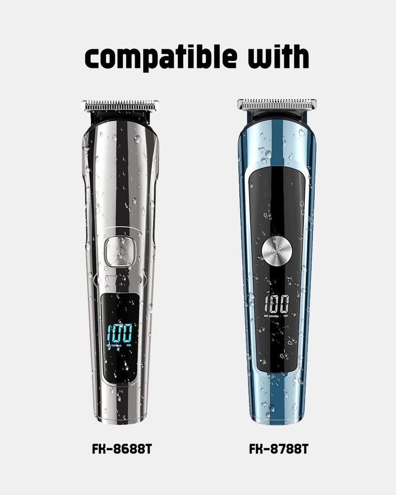 uijino USB Charging Cable Compatible with Brightup Beard Trimmer, 5V Charger for Brightup Hair Clippers FK-8688T FK-8788T IPX7 Waterproof Electric Razor Body Shaver, 1 Cleaning Brush, 3.3ft Power Cord