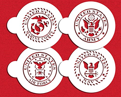 Military Seals Baking Stencils for Cookies | Food Grade Quality | 2.5" Templates