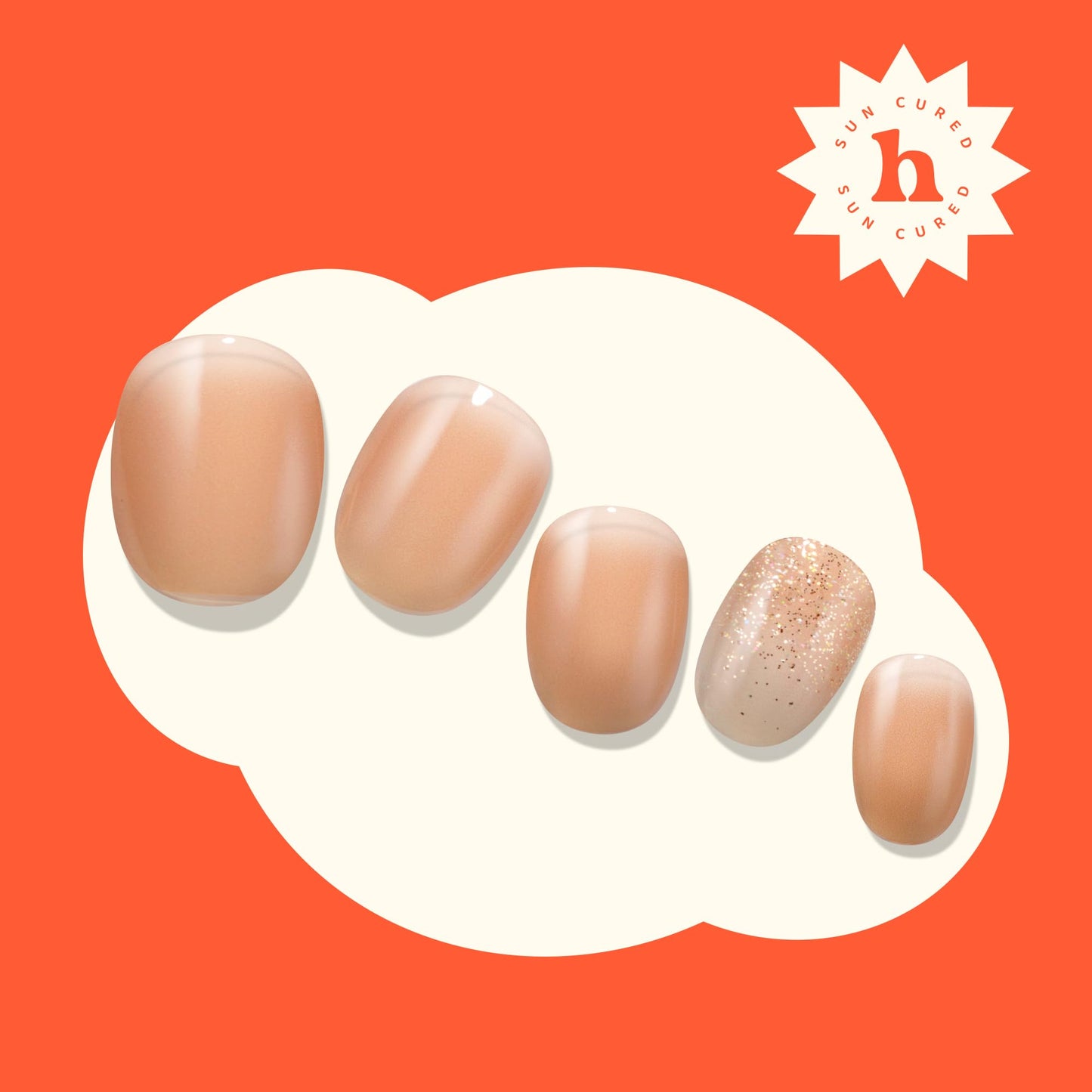 Heyhae Semi Cured Gel Nail Strips Salon Quality - Hey, Silent Night Sparkle