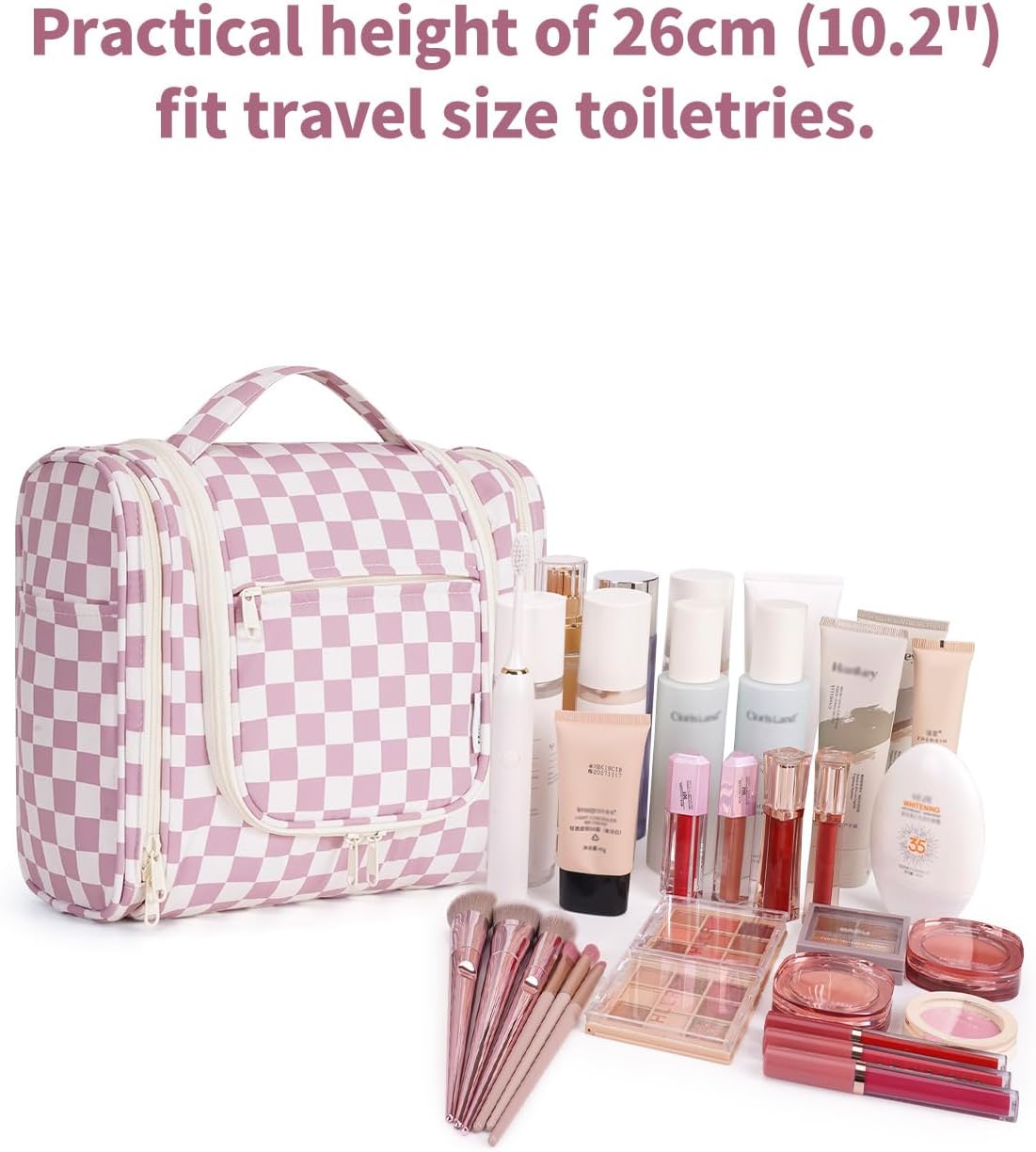 Hanging Toiletry Bag for Women - Travel Makeup Organizer with Multiple Compartments | Perfect for Cosmetics & Toiletries