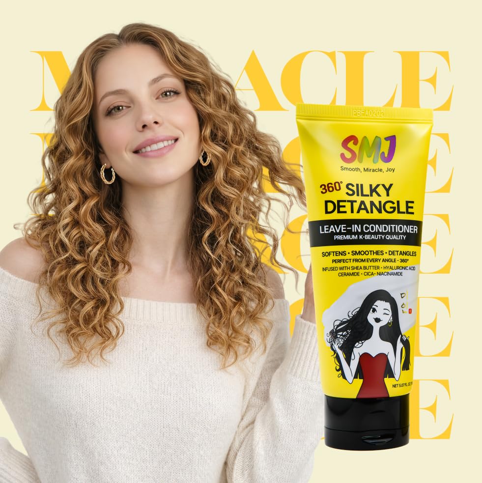 360° Silky Detangle Leave-In Conditioner - Easy Slip & Moisture Control | Lightweight Cream for Braids & Natural Hair | 5.07 FL OZ
