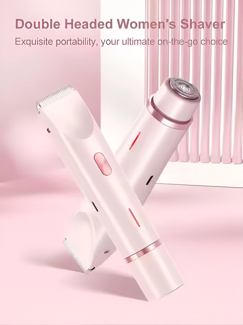 Women’s Electric Bikini Trimmer & Shaver – Waterproof IPX7 Rechargeable Razor for Bikini Line, Underarms, Legs & Body – Hypoallergenic Ceramic Blades – Compact & Portable – Pink