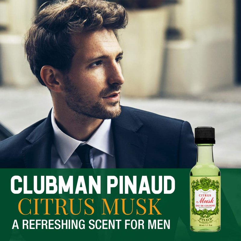 Clubman Citrus Musk After Shave Lotion, Instantly Cools, Tones, Refreshes The Skin After Shaving 1.7 fl. Oz x 2 packs