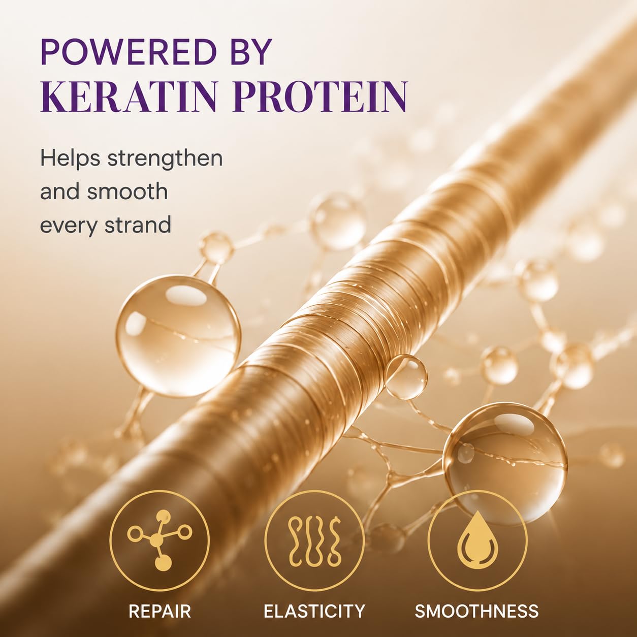 Keratin Hair Mask for Deep Conditioning | Moisturizing Treatment for Dry, Damaged Hair - Frizz Control & Smoothing