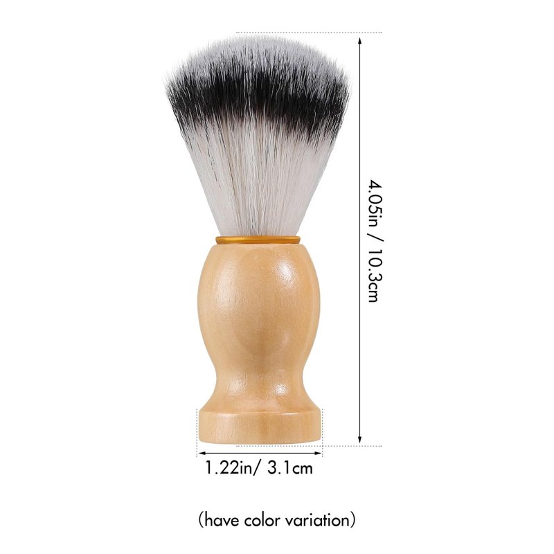 KALLORY Men S Shaving Brush 2-Pack with Soft Synthetic Bristles and Wooden Handle Handcrafted Salon Shave Tool for Beard Cleaning and Shaving Soap Application 4.05X1.22X1.22In