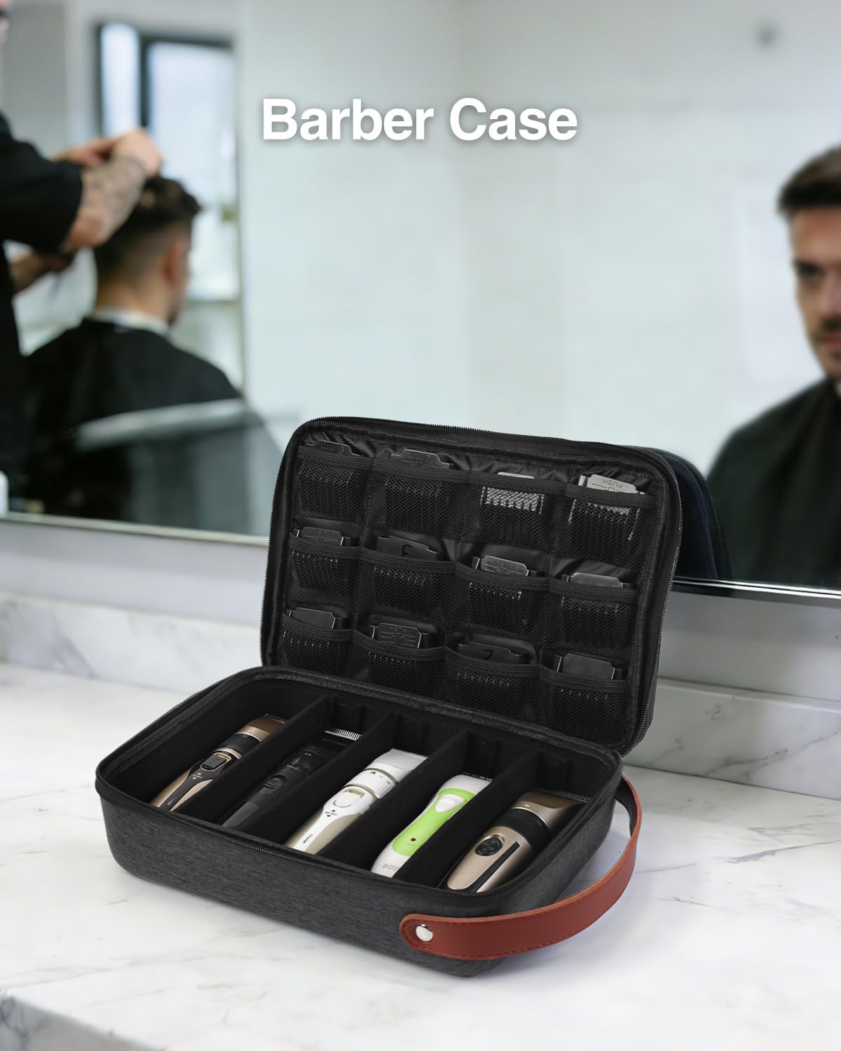 Large Barber Case - Sturdy Hard Case for Clippers & Supplies | Travel-Friendly Clipper & Trimmer Storage