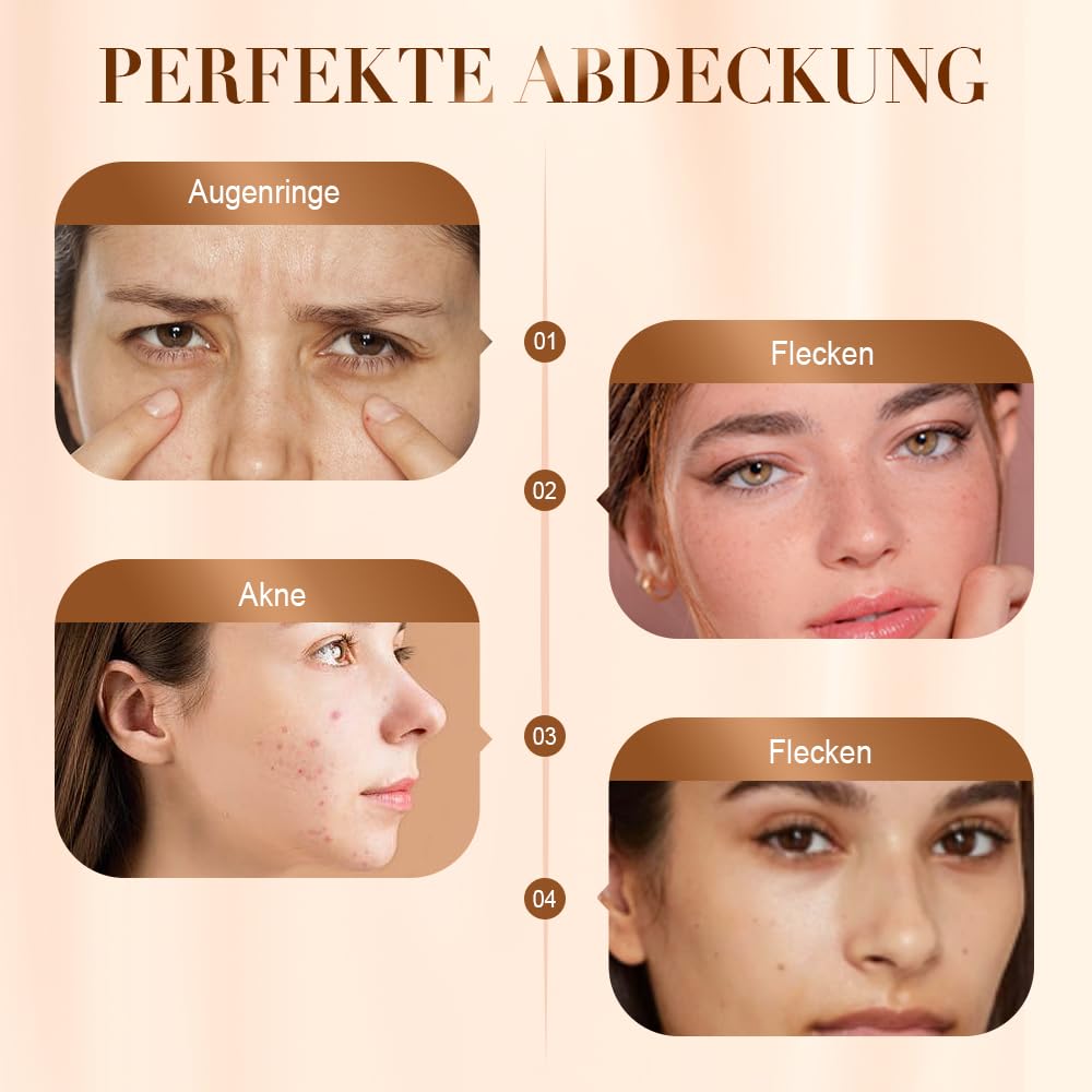 Color Changing Foundation for Mature Skin - Flawless Coverage, Lightweight Formula, Adapts to Skin Tone | 1 PCS