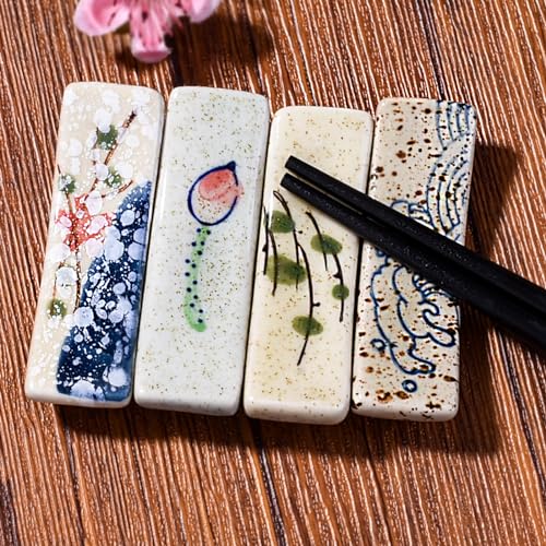 Ceramic Chopstick Holder Set of 4 - Japanese Style Tableware