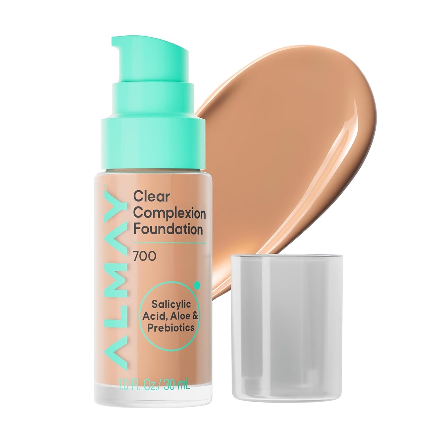 Almay Clear Complexion Foundation - Oil-Free Makeup for Acne-Prone Skin | Buildable Coverage, Soft-Matte Finish, 1 fl oz