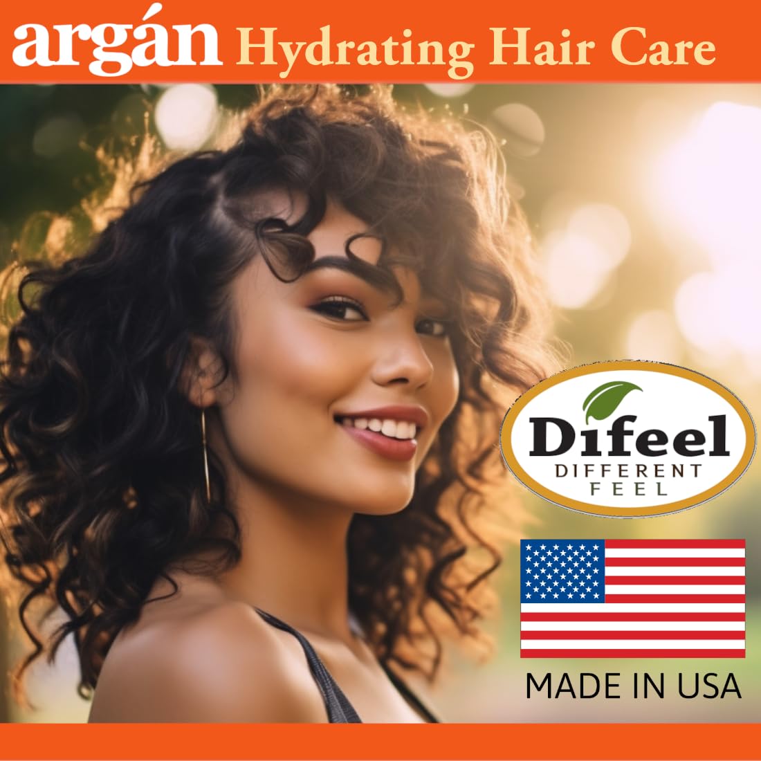 Difeel Argan Hydrating Shampoo & Conditioner Collection - 8 Piece Set, Includes Hair Oil, Mask, Leave in Spray, Travel Size - Sulfate Free, Paraben Free, Phthalate Free, Color Safe