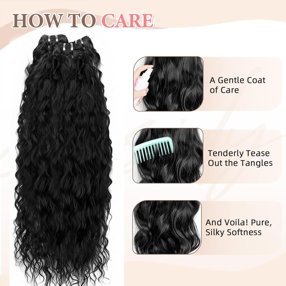 Auokmar Human Hair Bundle Natural Black Body Wave 3 Bundles 16 18 20 Inch Real Natural Black Body Wave Human Hair Extensions 150g