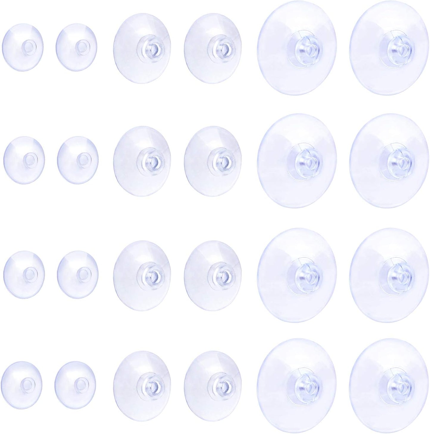 Pawfly 30 Pack Suction Cups for Glass | Small Rubber Suction Cups for Home Organization - Assorted Sizes 0.8, 1.2, 1.8 Inch
