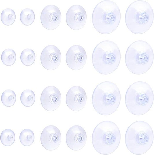 Pawfly 30 Pack Suction Cups for Glass | Small Rubber Suction Cups for Home Organization - Assorted Sizes 0.8, 1.2, 1.8 Inch