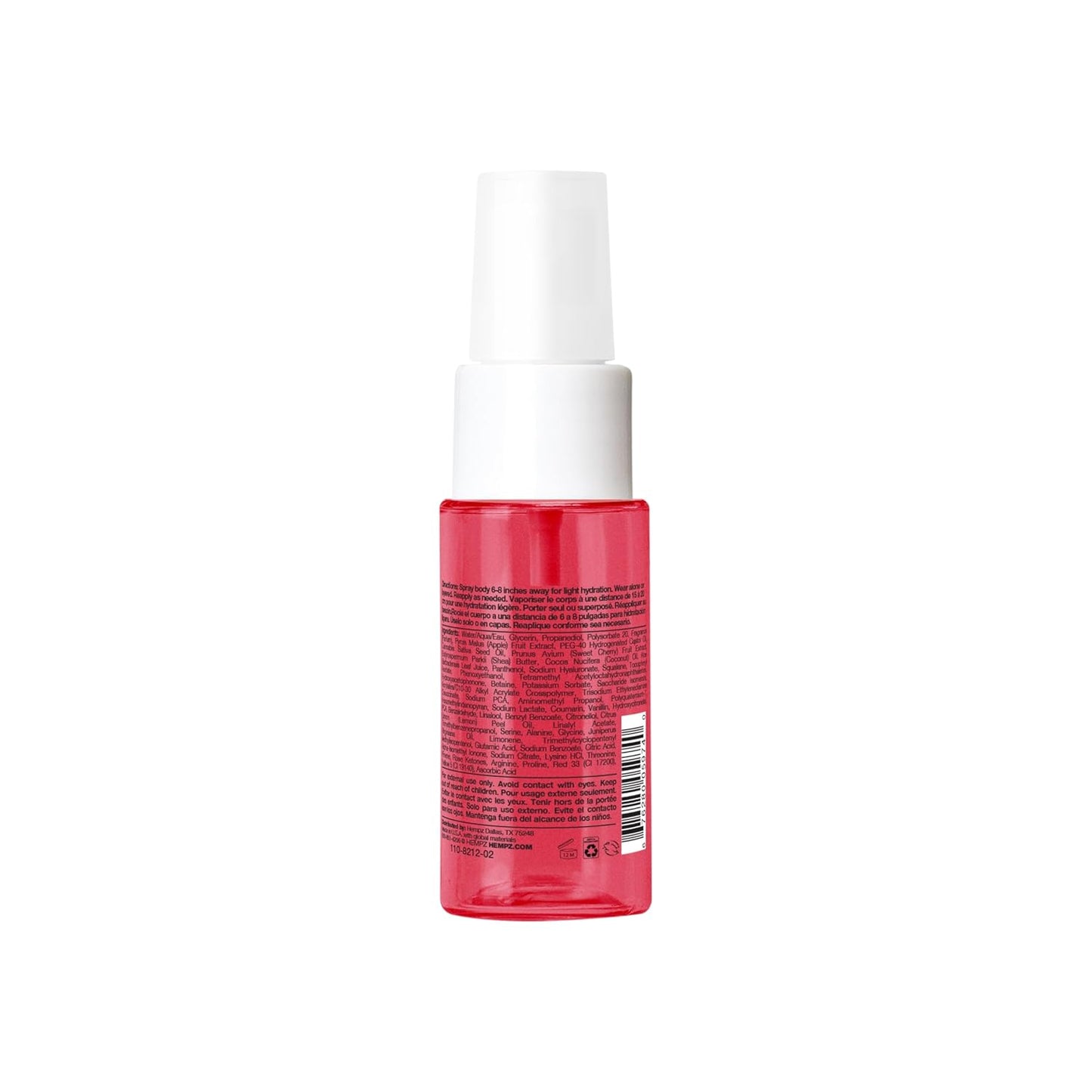 Hempz Cherry Hydrating Mist Spray - Lightweight Cherry Fragrance | Travel Size Moisturizer, 1 fl. oz.