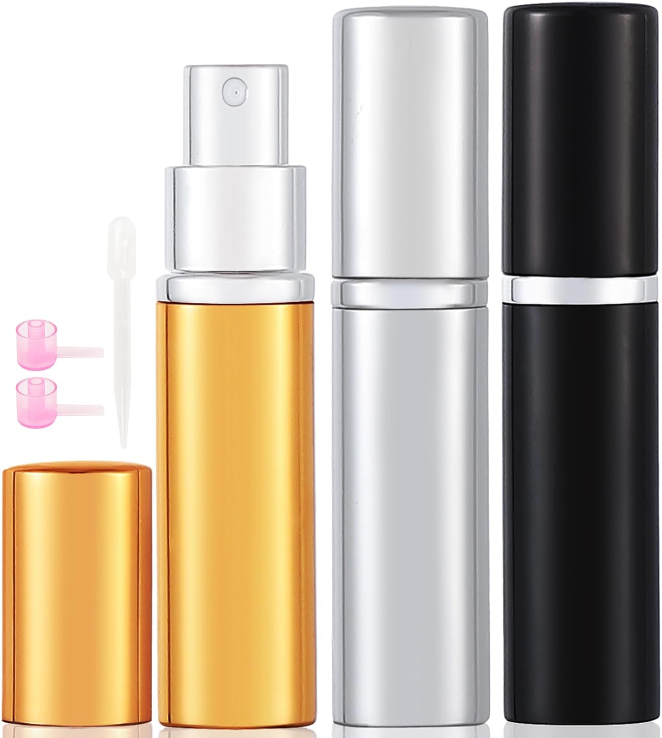 Mini Perfume Travel Bottles - 4pcs Refillable Atomizer Set | 5ML Portable Spray for Travel & Outdoor Activities