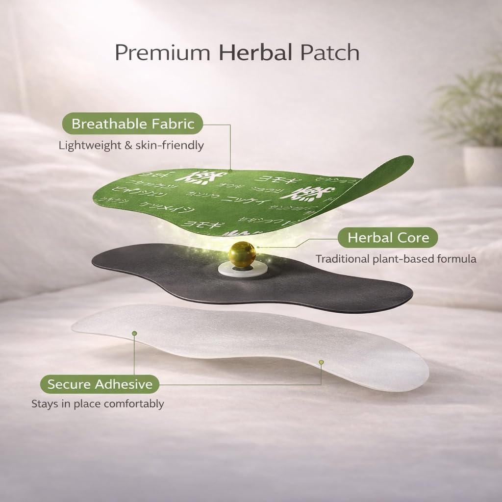 Herbal Patch Pad Balance – Plant Herbal Navel Patches for Menstrual Cramp Relief, Help Reduced Bloating Appearance, Promotes Abdominal Comfort Non-Irritating Design 1 Boxes 5 Piece