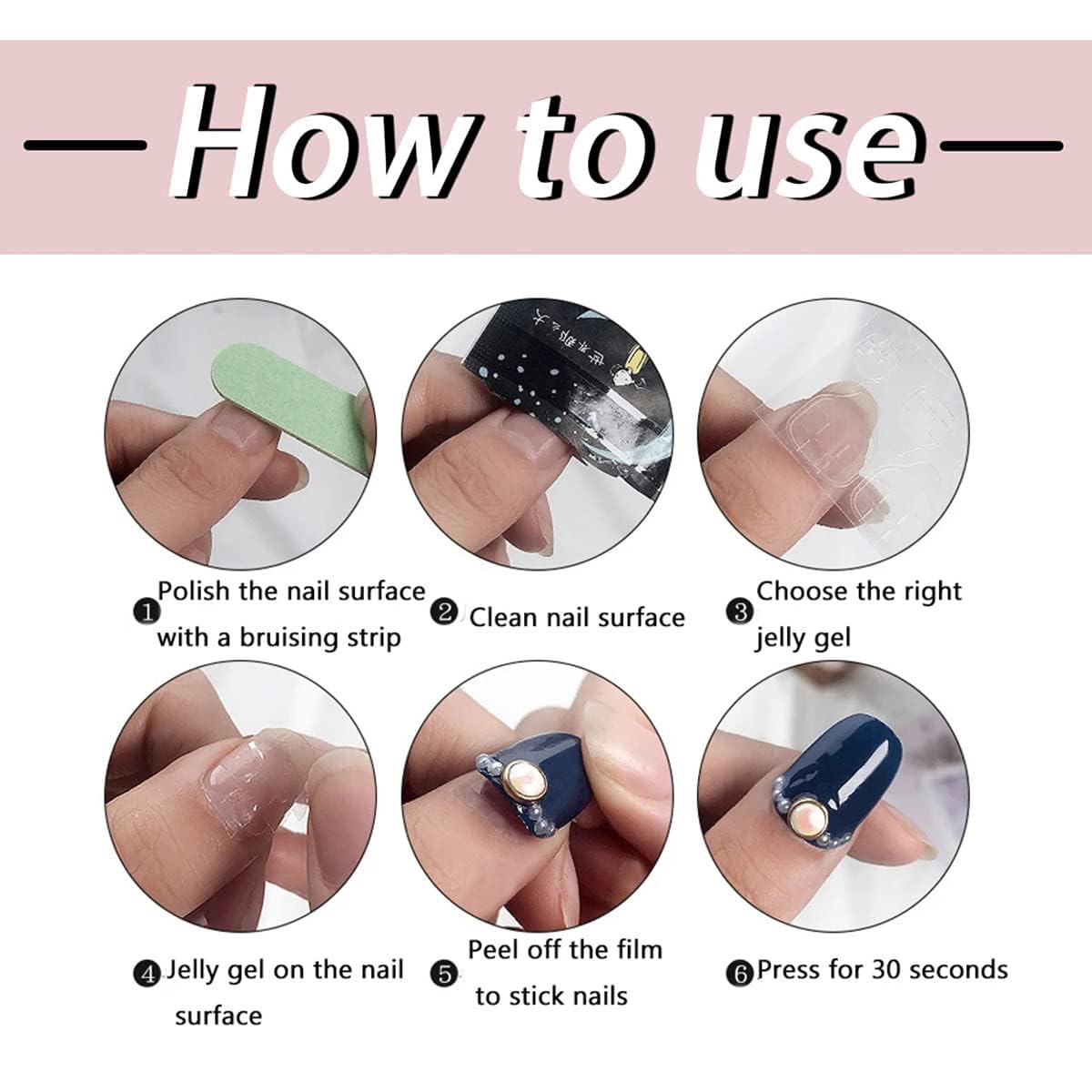 3D Lemon Blueberry Press-On Nails - Almond Shape Glossy Fruit Design | 30Pcs Handmade Acrylic Nail Art Tips for Summer