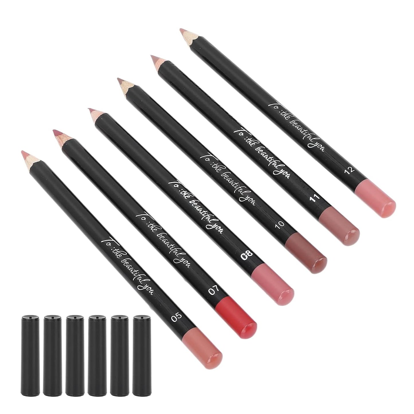 ANGGREK Lip Liner Set - 6 Matte Long-Lasting Pigmented Pencils | Professional Quality Makeup