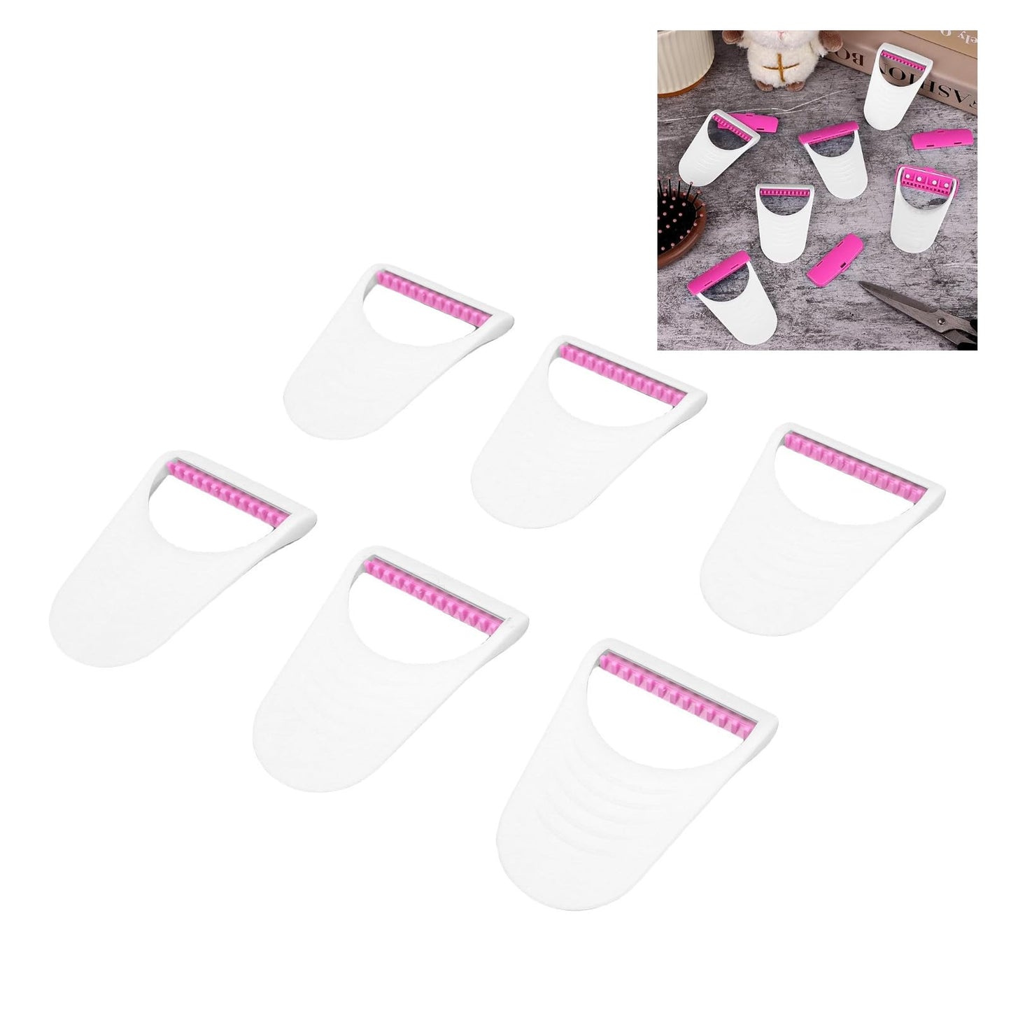 Horse Clippers 6-Piece Set with Protective Covers, Portable Grooming Tools for Pet Care and Trimming, Easy to Use and Durable, Perfect for Horse Grooming and Maintenance (Pink)