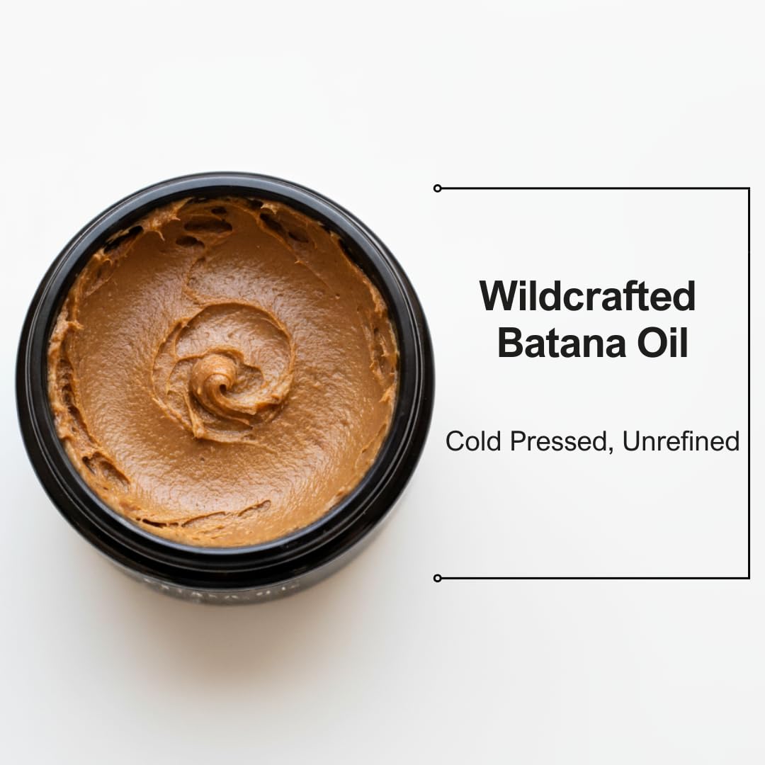Batana Oil for Hair Growth - 100% Raw Organic Cold-Pressed Oil | Thicker & Stronger Hair, 4.23 oz