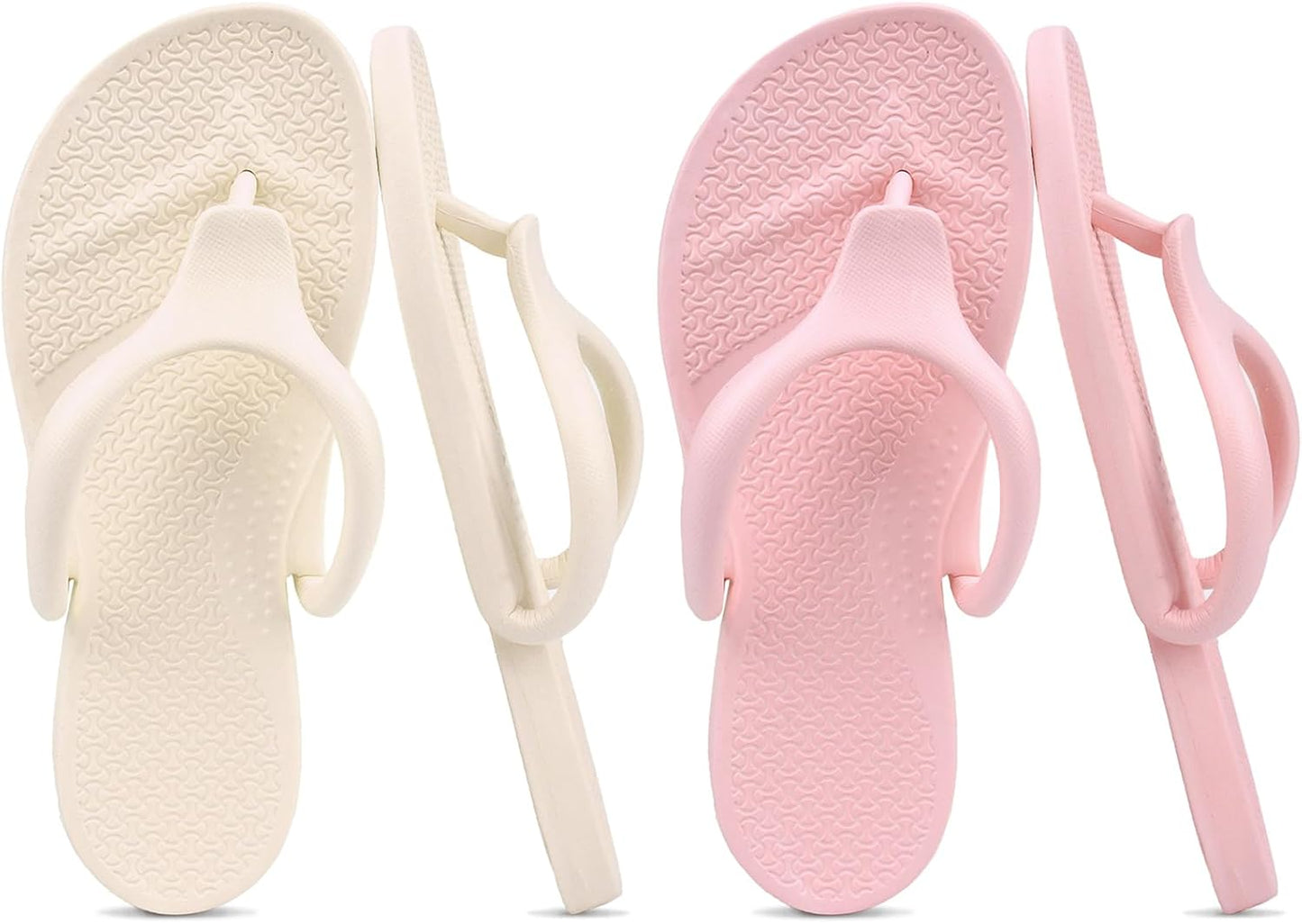 Flip Flops for Women & Men - Lightweight Non-Slip Shower Shoes | Foldable Quick-Dry Travel Slippers for Summer Beach